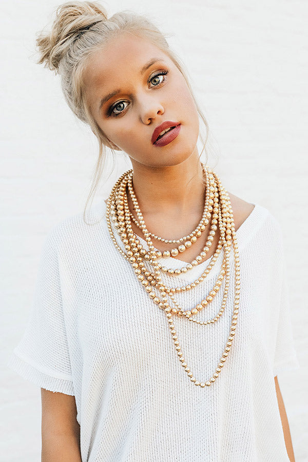 Long Lost Love Layered Necklace In Gold