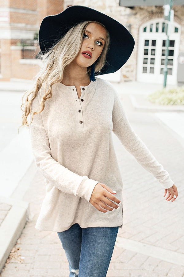 Southern Fall Shift Top in Cream