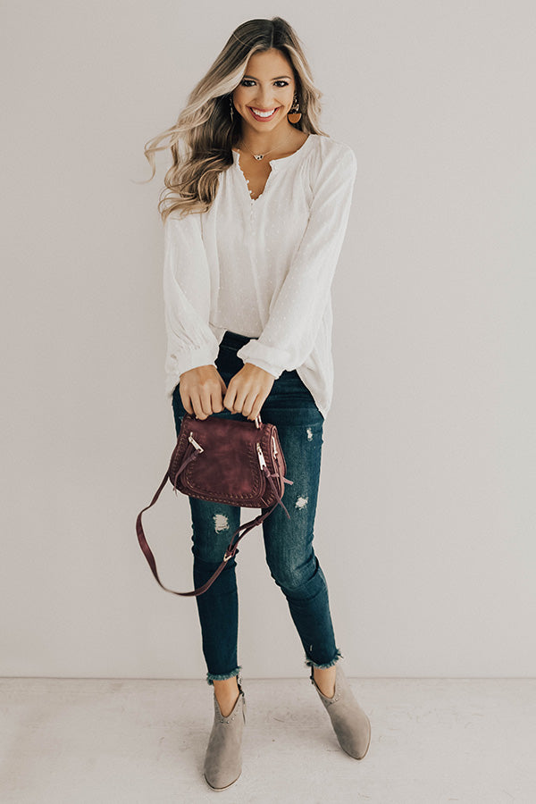 Chardonnay and Sway Shift Top in Cream