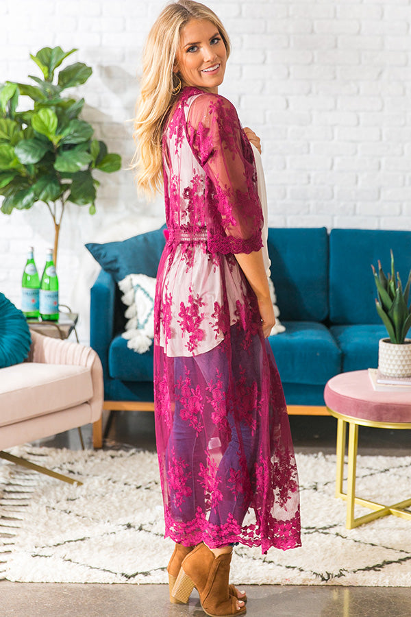 lace duster dress Evening Desire Lace Duster White