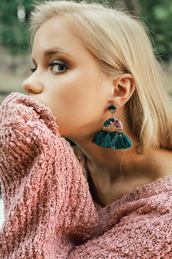 Sweeter In The South Earrings In Hunter Green