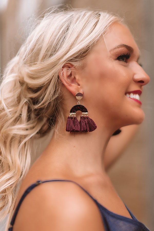 Sweeter In The South Earrings In Windsor Wine