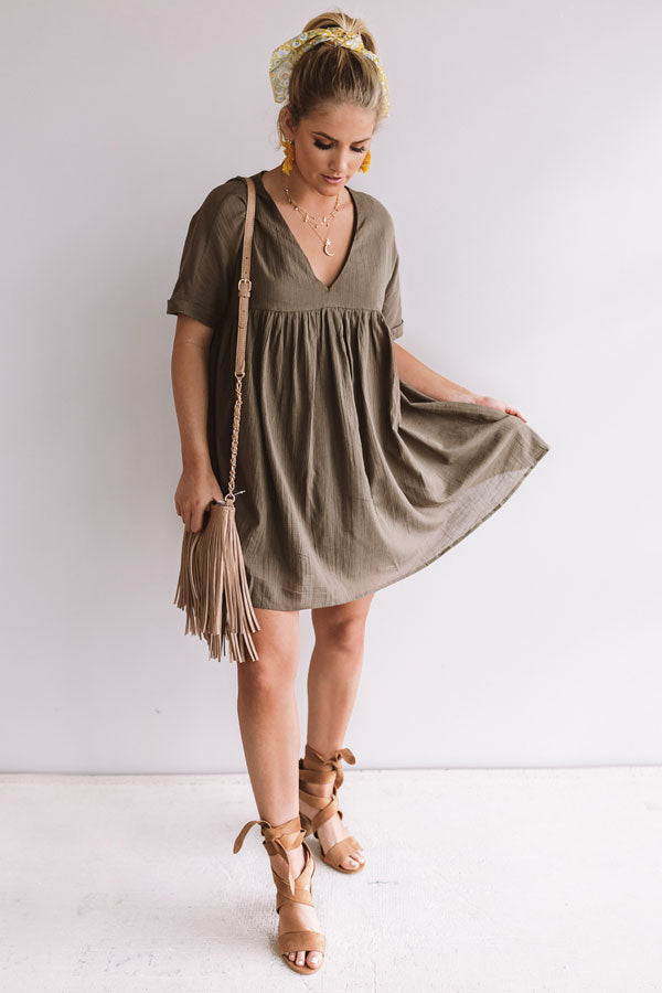 Soho Livin' Tunic Dress in Martini Olive