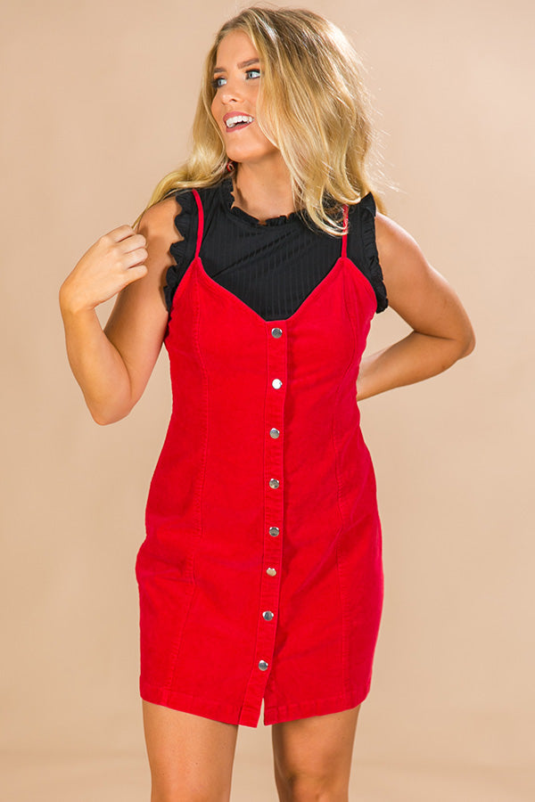 Spice Up Your Life Corduroy Dress in Red Impressions Online Boutique Spice Up Your Life Corduroy Dress in Red Impressions Online Boutique
