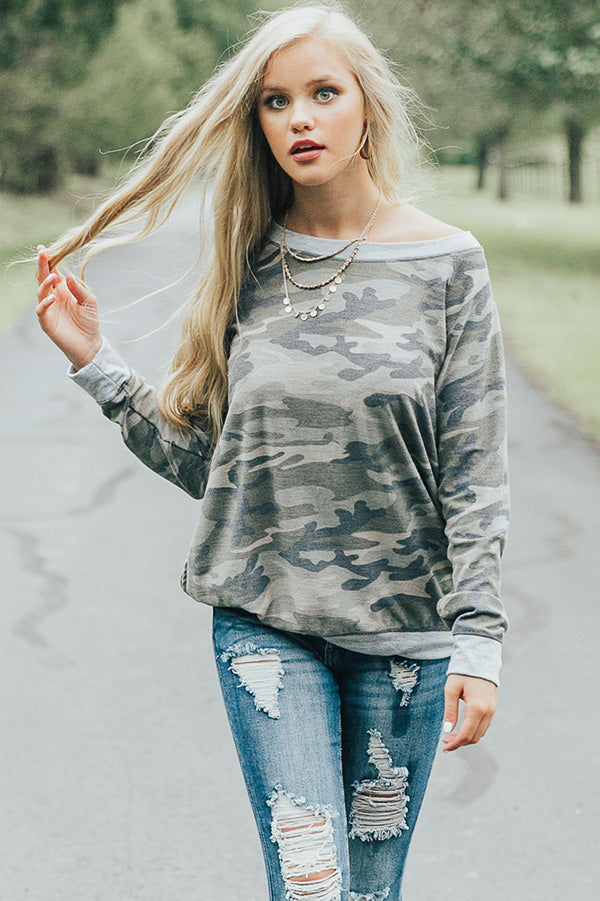 Catch Me If Ya Can Camo Top