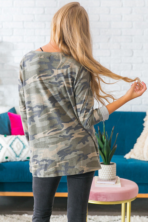 Can You Knot Camo Top