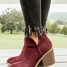 The Stella Perforated Bootie in Windsor Wine Image - 1