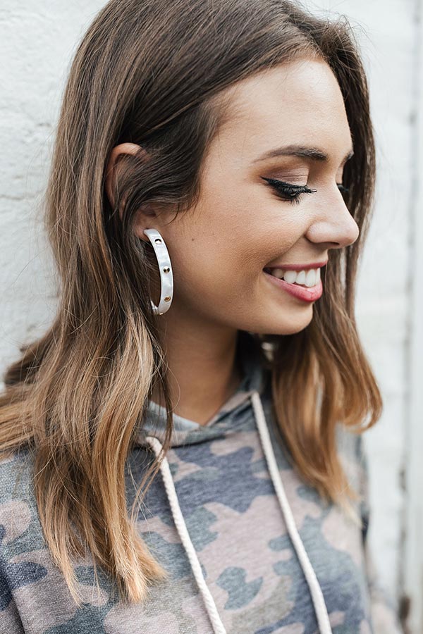 Star Studded Event Earrings In Ivory