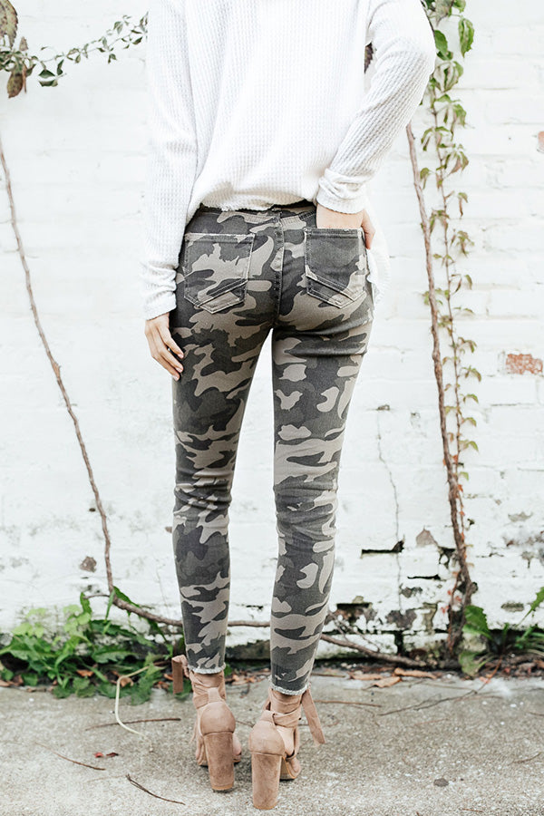 The Rory High Waist Camo Skinny