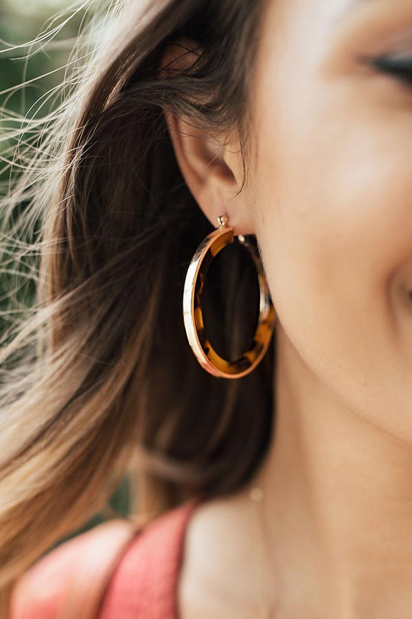 Meet Me On Stage Tortoiseshell Earrings