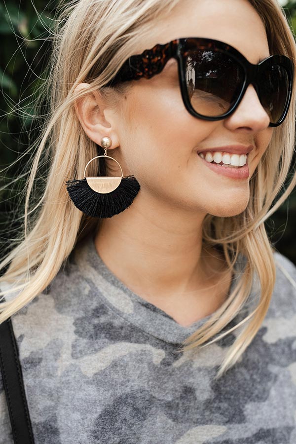 Time To Tango Earrings In Black