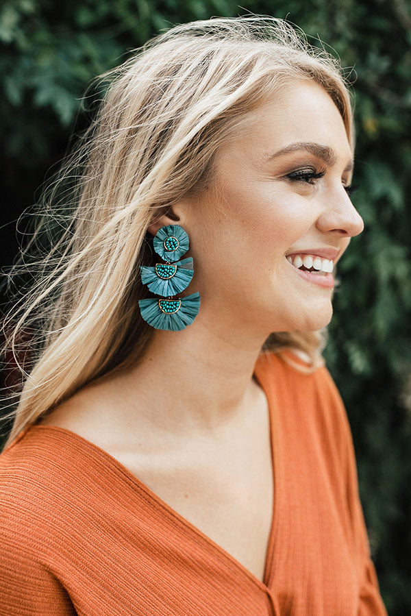 Paris Lights Earrings In Teal