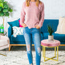 Colorado Cabin Chenille Sweater in Blush Image - 1