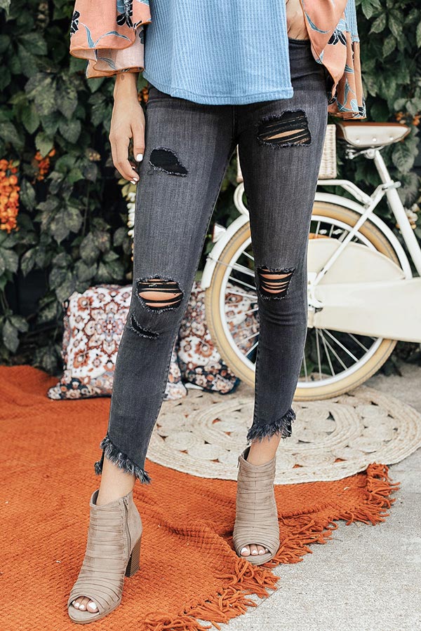 The Ezra High Waist Distressed Skinny