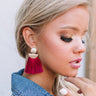 A List Only Earrings In Wine Image - 1