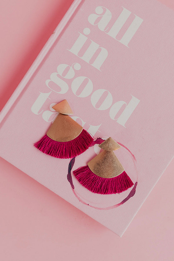 Sparks Will Fly Earrings In Fuchsia