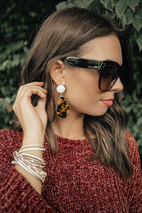 VIP After Party Earrings In Tortoiseshell
