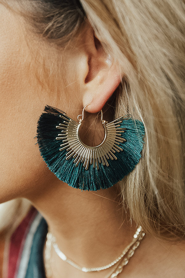 Sunburst Earrings in Lush Meadow
