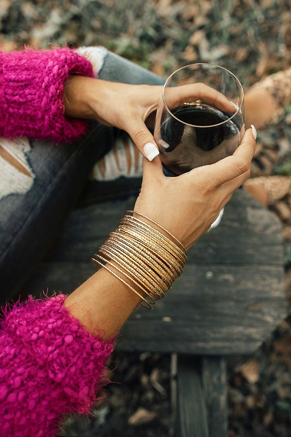 Champagne On Ice Bangle Set