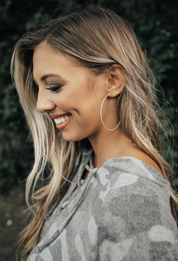 A Shining Example Hoop Earrings In Rosegold