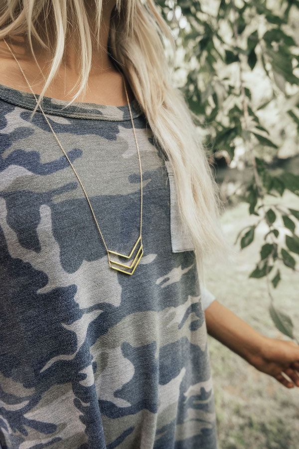 Chic In Chevron Necklace