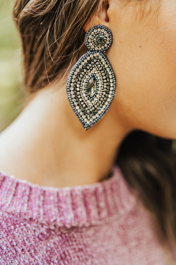 Bling It On Earrings In Lapis Blue