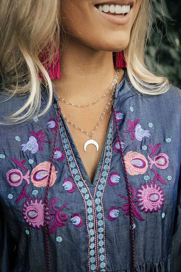 Shoot For The Moon Layered Necklace