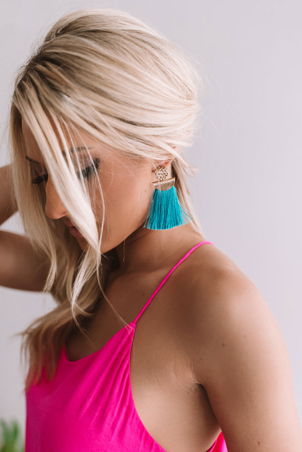 A List Only Earrings in Ocean Wave