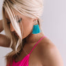 A List Only Earrings in Ocean Wave Image - 1