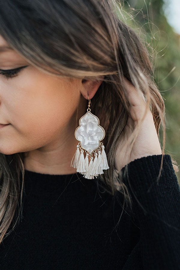 Completely Mesmerized Earrings In Ivory