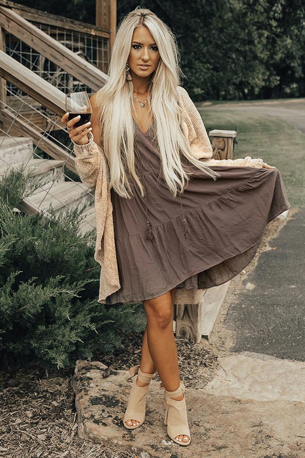 Harvest Moon Babydoll Dress in Dark Heirloom Lilac