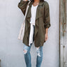 Adventure Awaits Light Weight Jacket In Army Green Image - 1