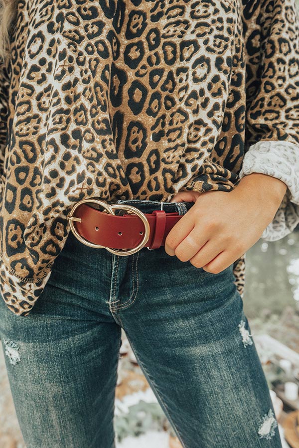 Center Of Attention Belt In Wine