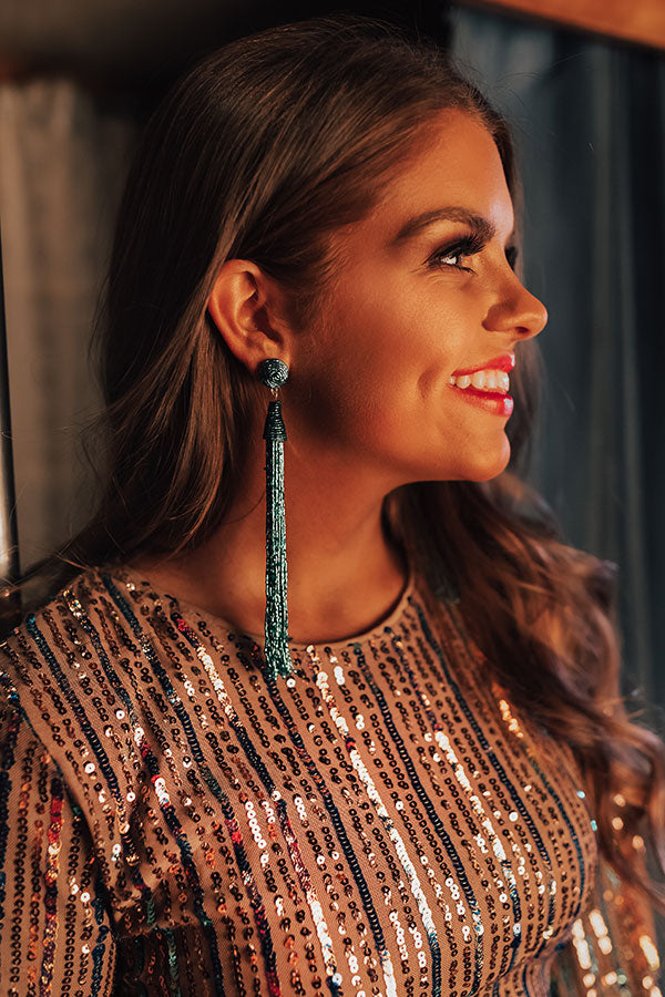Let The Bead Drop Tassel Earrings