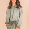Time To Chill Vintage Wash Hoodie In Sage Image - 1