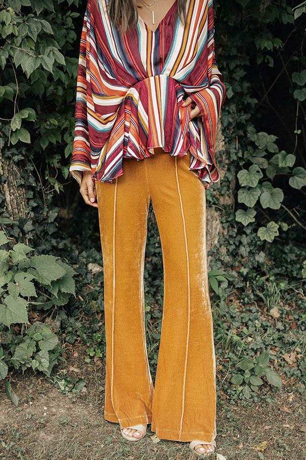 Flare To Dream High Waist Velvet Pants