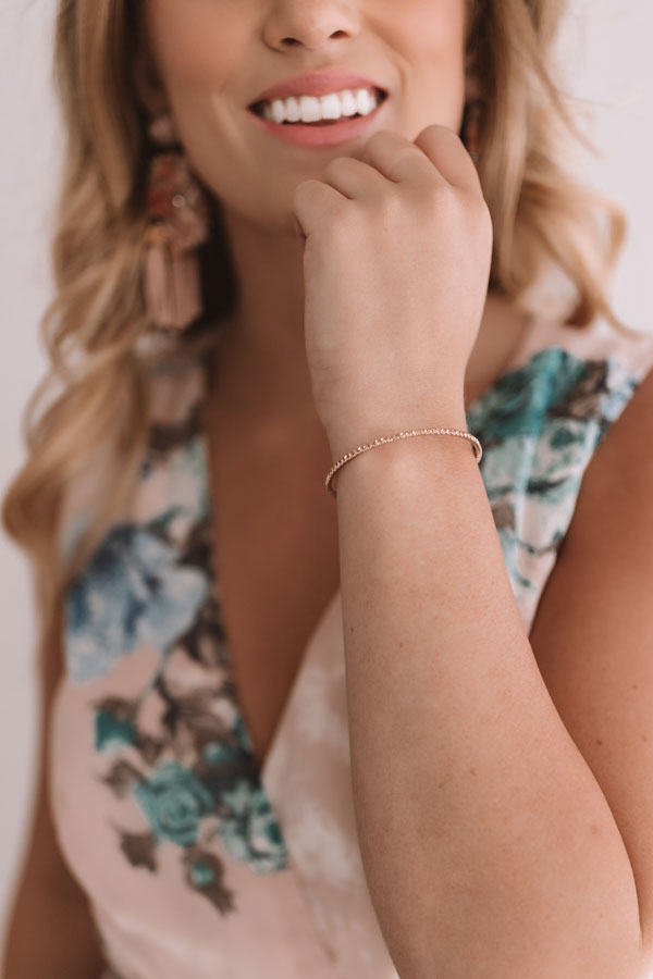 Just Add Champagne Bracelet in Rose Gold
