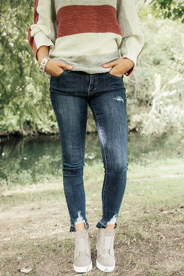 The Arizona Mid Rise Ankle Skinny