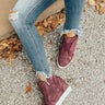 The Karlie Perforated Bootie In Windsor Wine Image - 1