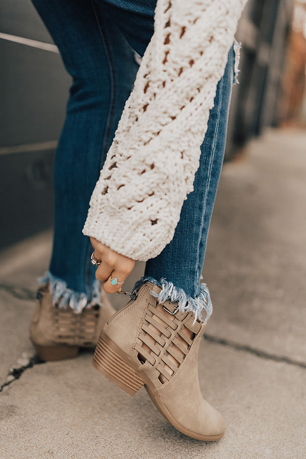 The Maren Bootie in Taupe