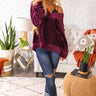 Colorado Cabernet Velour Sweater in Windsor Wine Image - 1