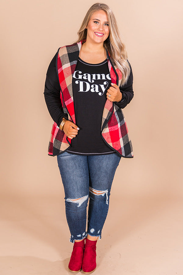 Colorado Cafe Plaid Vest Curves Image - 1
