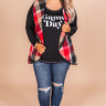 Colorado Cafe Plaid Vest Curves Image - 1