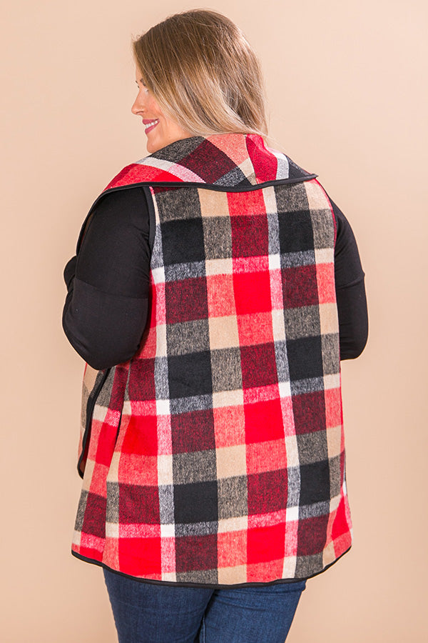 Colorado Cafe Plaid Vest Curves Image - 1