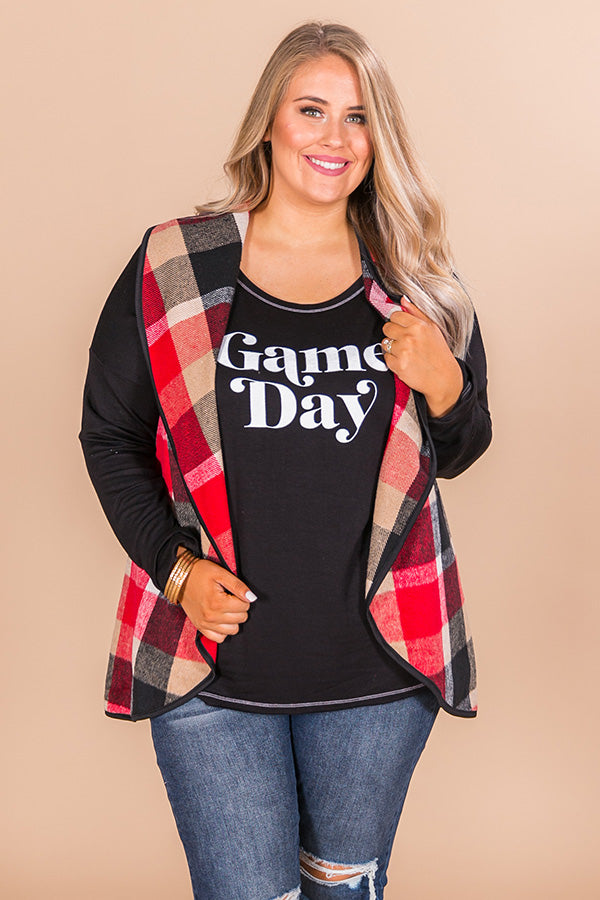 Colorado Cafe Plaid Vest Curves Image - 1