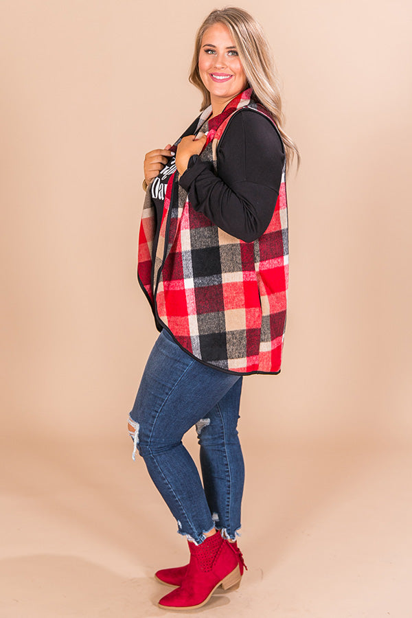 Colorado Cafe Plaid Vest Curves Image - 1
