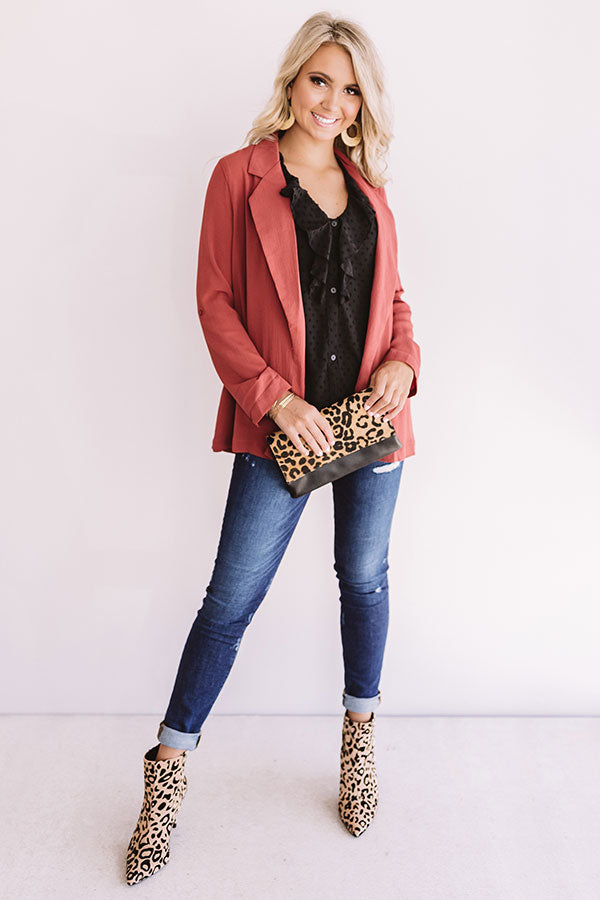 Touring Rome lightweight Blazer In Aurora Red