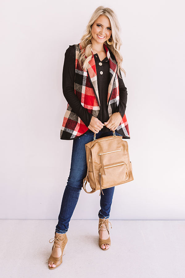 Colorado Cafe Plaid Vest Image - 1
