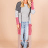 Graceful And Gorgeous Color Block Cardigan Image - 1