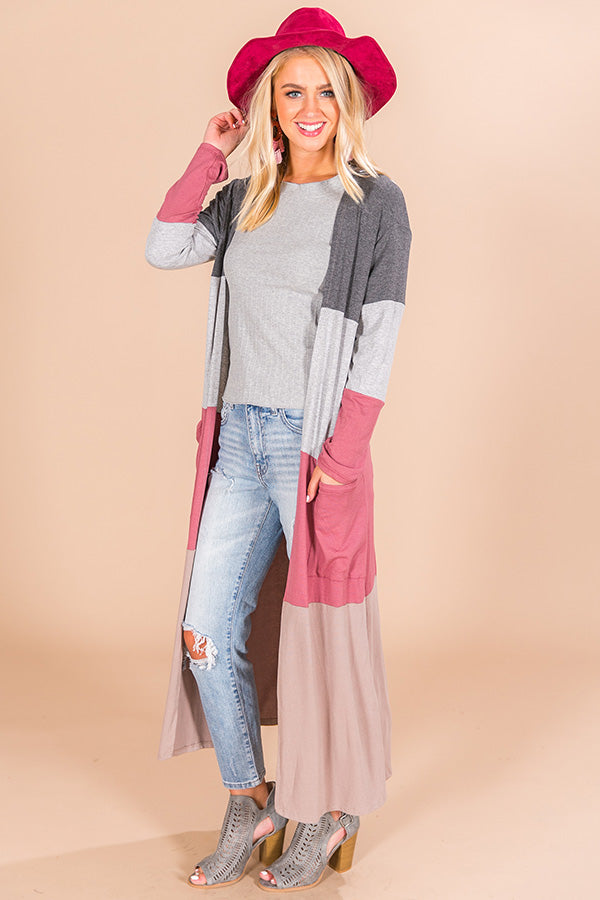 Graceful And Gorgeous Color Block Cardigan Image - 1